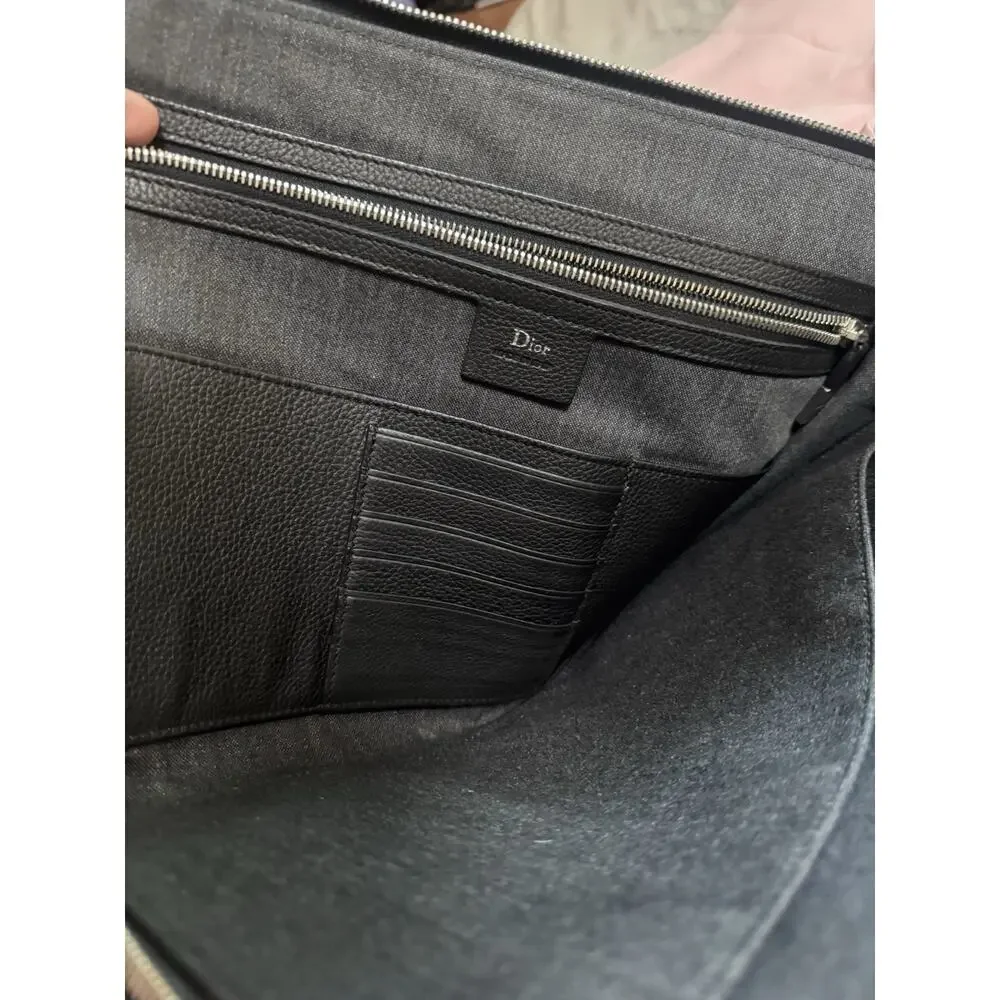 Dior Homme Men’s Leather Portfolio Document Holder Black/Navy – Made in Italy
